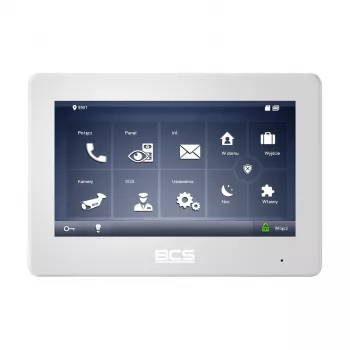 BCS-MON7600W-2 Monitor táctil de 7 pulgadas con Wi-Fi y PoE