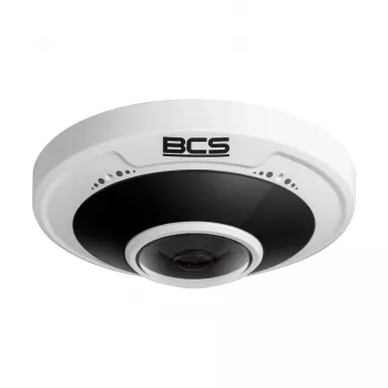 Cámara IP fisheye BCS-P-FIP25FWR1 5MP con visión nocturna IR, PoE, IP67, IK10