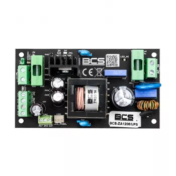 BCS-ZA1206/UPS Fuente de Alimentación AC/DC 12V 6A 72W con Respaldo de Batería (SAI)