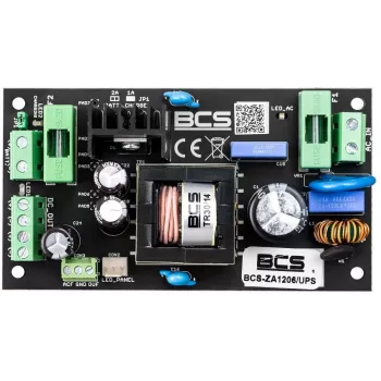 BCS-ZA1206/UPS Fuente de Alimentación AC/DC 12V 6A 72W con Respaldo de Batería (SAI)