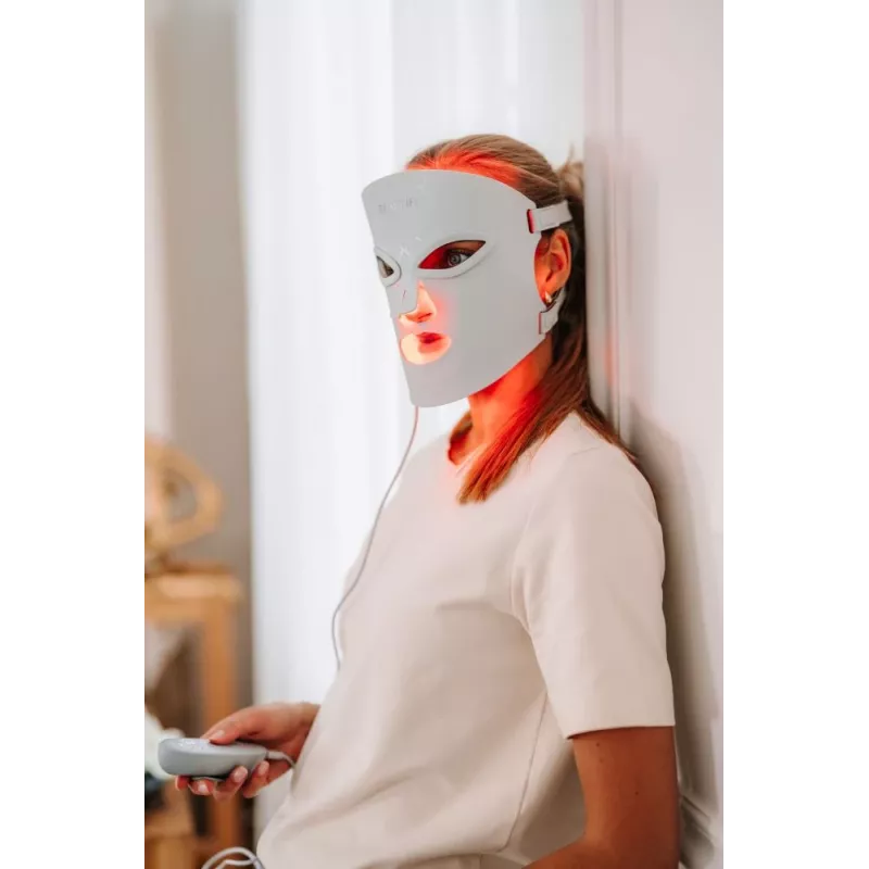 Beautifly AuraSkin Pro mascarilla facial de terapia de luz LED, 8 longitudes de onda, 280 LED, 465-850 nm, inalámbrica