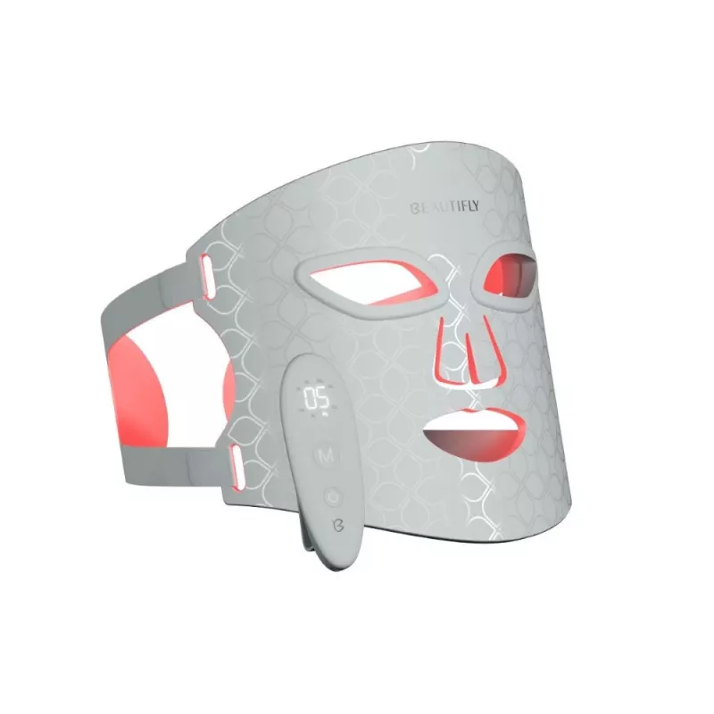 Beautifly AuraSkin Pro mascarilla facial de terapia de luz LED, 8 longitudes de onda, 280 LED, 465-850 nm, inalámbrica