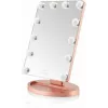 Beautifly GlamourVue espejo de maquillaje LED con 3 modos de luz, atenuación continua, aumento 1x/5x, panel táctil, recargable 2000mAh, USB-C, Blanco