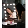 Beautifly GlamourVue espejo de maquillaje LED con 3 modos de luz, atenuación continua, aumento 1x/5x, panel táctil, recargable 2000mAh, USB-C, Blanco