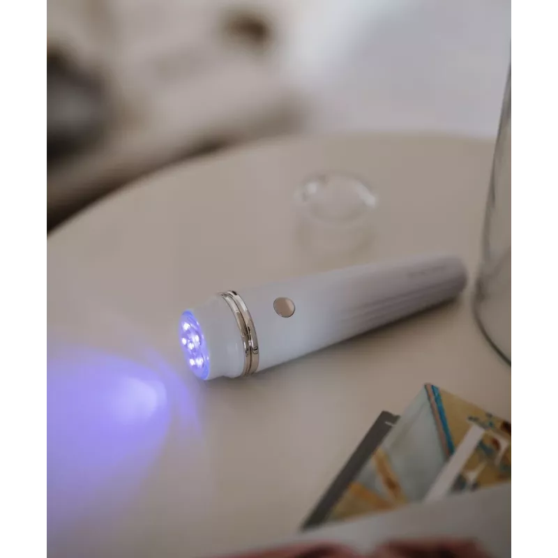 Beautifly Glossy Acne Young Sonic cepillo de limpieza facial con terapia de luz azul y función de calor, Oro rosa/Rosa