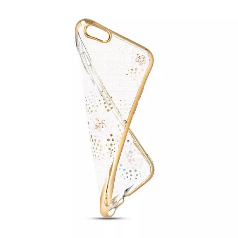 Beeyo funda TPU Flower Dots para Sony Xperia E5 dorada
