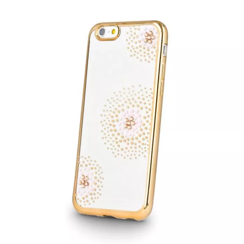 Beeyo funda TPU Flower Dots para Sony Xperia E5 dorada