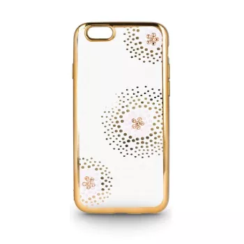 Beeyo funda TPU Flower Dots para Sony Xperia E5 dorada