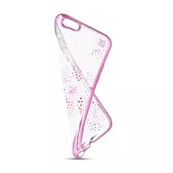 Beeyo Funda TPU Flower Dots Rosa para Sony Xperia E5