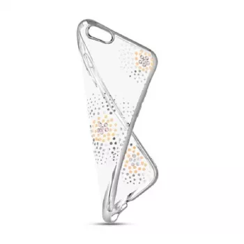 Beeyo Funda TPU Flower Dots para Sony Xperia E5 Plateada