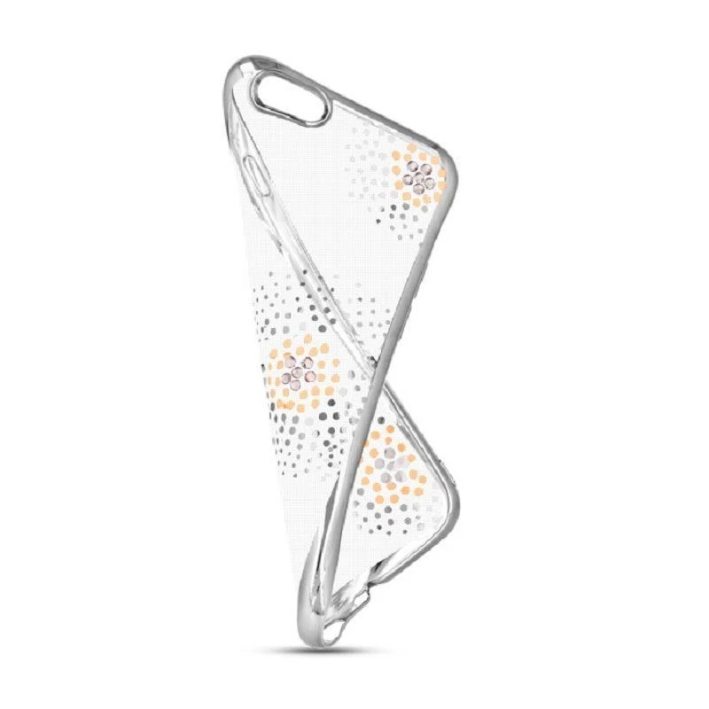 Beeyo Funda TPU Flower Dots para Sony Xperia E5 Plateada
