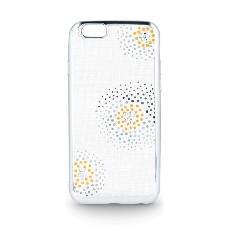 Beeyo Funda TPU Flower Dots para Sony Xperia E5 Plateada