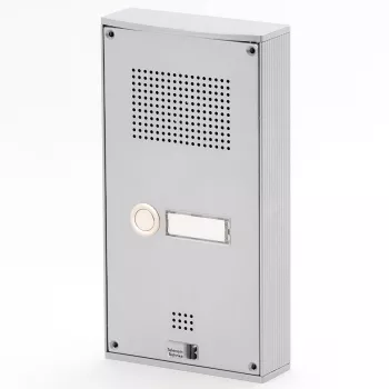 Behnke Serie 5 Set de portero automático de superficie 1 pulsador Plata (5-0055)