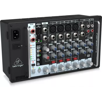 Mezclador de audio Behringer PMP500MP3 de 8 canales, negro