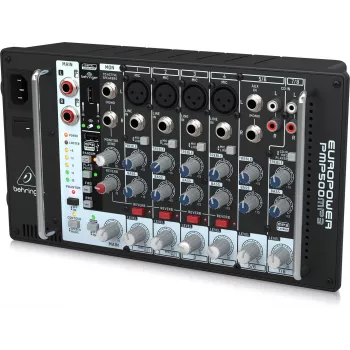 Mezclador de audio Behringer PMP500MP3 de 8 canales, negro