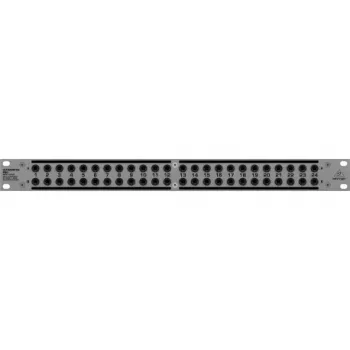 Behringer PX3000 patch panel 48 puntos 1/4 inch TRS, montaje en rack 1U, conmutación de 3 modos