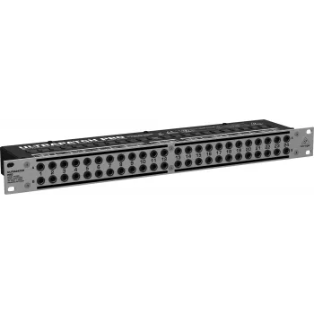 Behringer PX3000 patch panel 48 puntos 1/4 inch TRS, montaje en rack 1U, conmutación de 3 modos