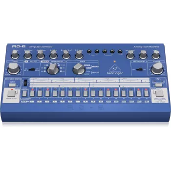 Máquina de ritmo y batería analógica Behringer RD-6-BU, azul