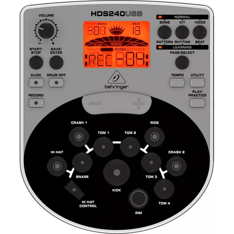 Batería electrónica Behringer XD80USB, negra