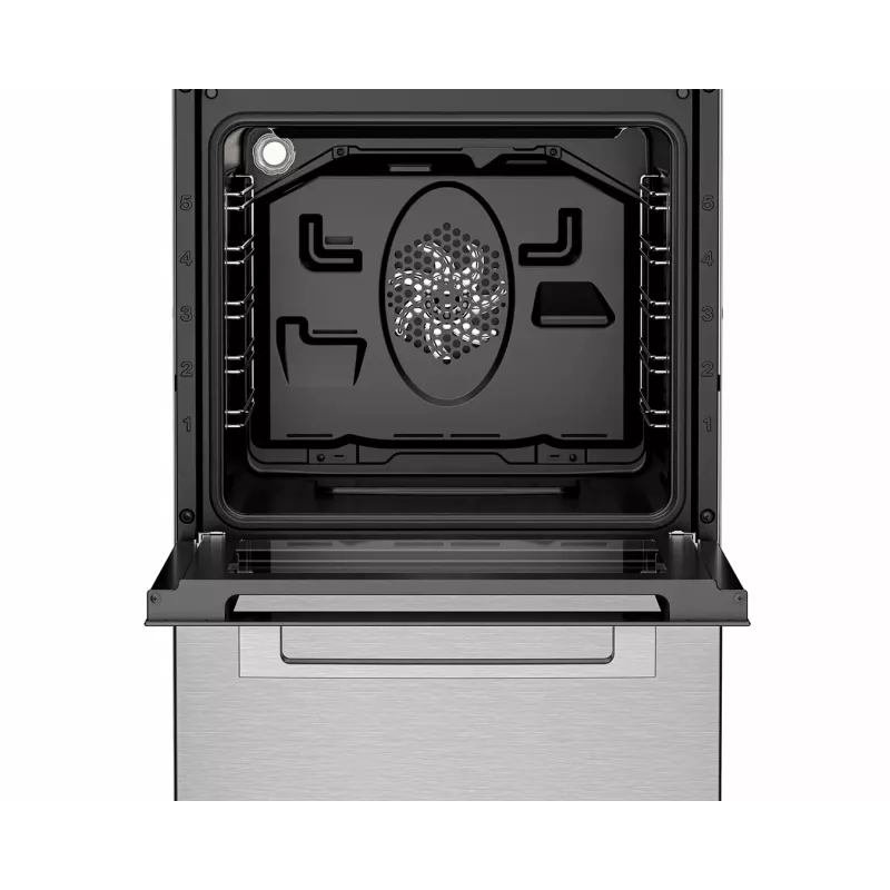 BEKO FSM59300XDS cocina de inducción independiente con horno eléctrico, acero inoxidable