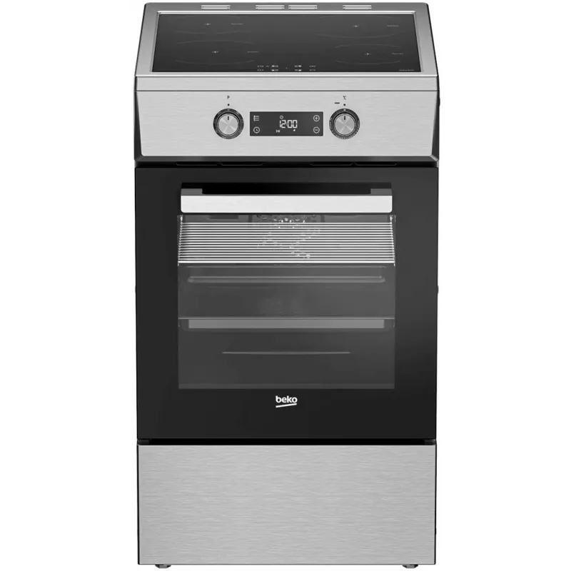 BEKO FSM59300XDS cocina de inducción independiente con horno eléctrico, acero inoxidable