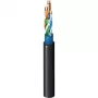 Belden CatSnake Categoría 5E Cable Ethernet táctico, 24 AWG conductores de cobre desnudo trenzado, UTP, funda TPE, negro, 100 MHz, Gigabit, alta flexibilidad