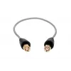 Belden Cable pigtail coaxial RP-SMA/RP-SMA 50cm RF100LL, 50 Ohm, Negro