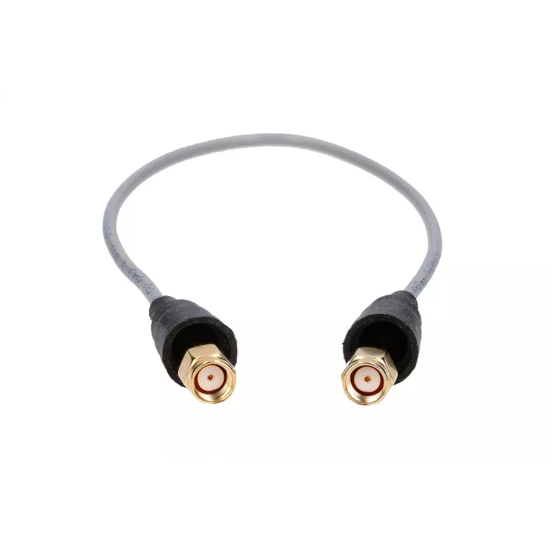 Belden Cable pigtail coaxial RP-SMA/RP-SMA 50cm RF100LL, 50 Ohm, Negro
