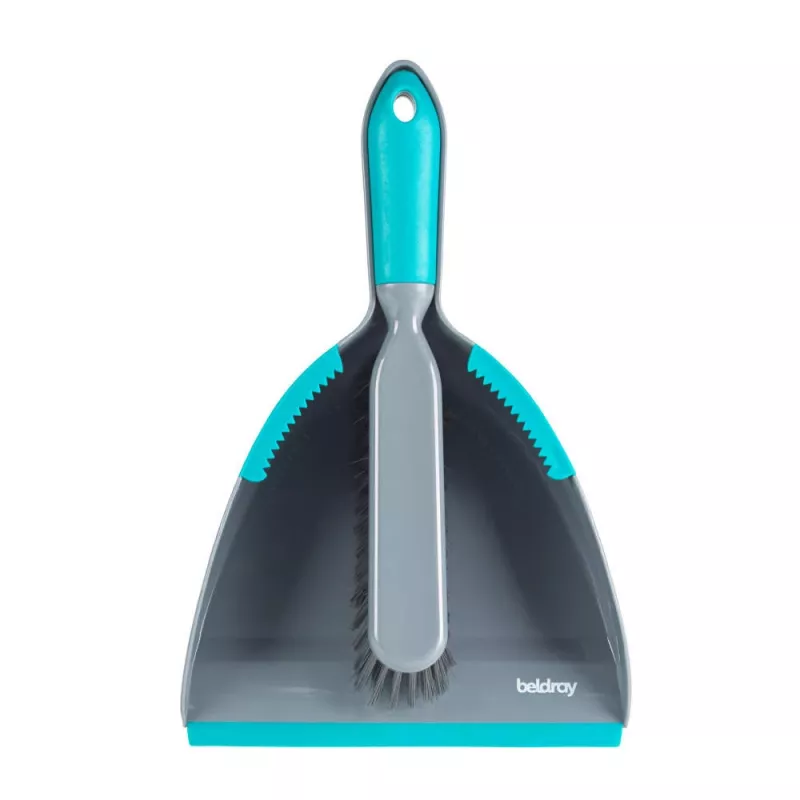 Beldray juego antibacteriano de recogedor y cepillo de mano gris/blanco