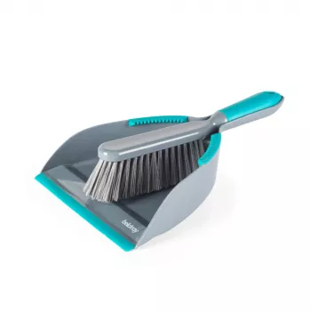 Beldray Anti-Bac set de recogedor y cepillo gris/blanco