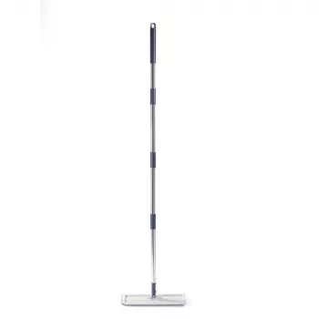 Beldray LA00000008EU7 set de fregona plana y cubo – gris/azul, 5L con escurrido automático, mango telescópico, microfibra