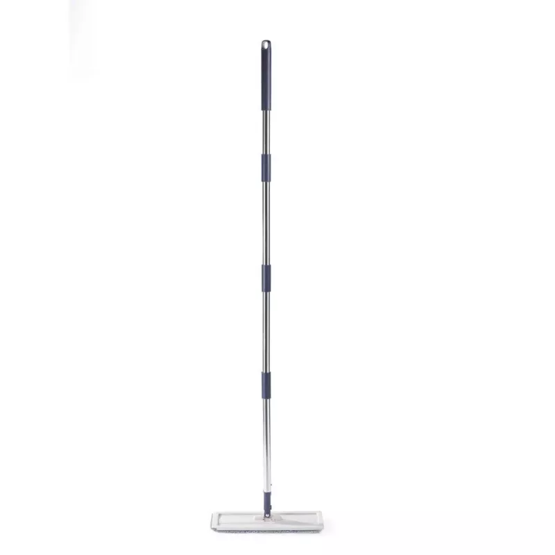 Beldray LA00000008EU7 set de fregona plana y cubo – gris/azul, 5L con escurrido automático, mango telescópico, microfibra