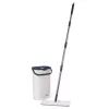 Beldray LA00000008EU7 set de fregona plana y cubo – gris/azul, 5L con escurrido automático, mango telescópico, microfibra