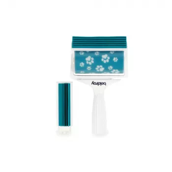 Beldray LA00000018UFFEU7 Anti-bac set de rodillo quitapelusas de gel - quitapelusas reutilizable de gel de silicona para ropa, tapicería y pelo de mascotas - azul/gris