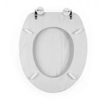 Beldray LA00000073WHTEU7 asiento de inodoro de madera - cierre suave, blanco, ovalado