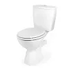 Beldray LA00000073WHTEU7 asiento de inodoro de madera - cierre suave, blanco, ovalado