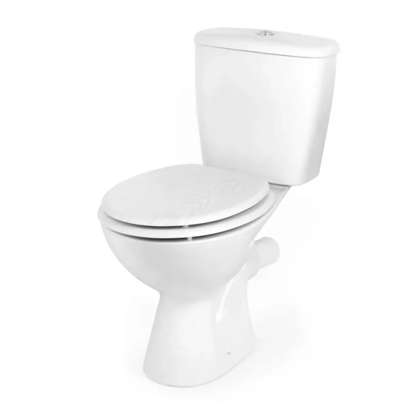 Beldray LA00000073WHTEU7 asiento de inodoro de madera - cierre suave, blanco, ovalado