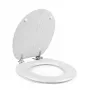 Beldray LA00000073WHTEU7 asiento de inodoro de madera - cierre suave, blanco, ovalado