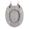 Beldray LA00000074GRYPEU7 asiento de inodoro de madera - cierre suave, gris, ovalado