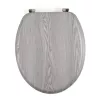Beldray LA00000074GRYPEU7 asiento de inodoro de madera - cierre suave, gris, ovalado