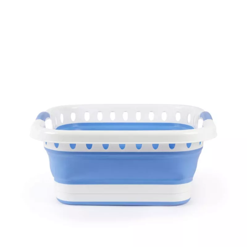 Beldray LA00000152EU7 Cesto de ropa plegable 40L, blanco/azul