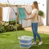 Beldray LA00000152EU7 Cesto de ropa plegable 40L, blanco/azul