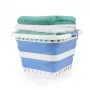 Beldray LA00000152EU7 Cesto de ropa plegable 40L, blanco/azul