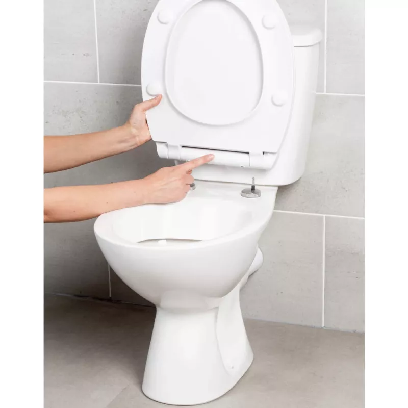 Beldray LA00000201WPEU7 Inodoro ultraplano antibacteriano, blanco