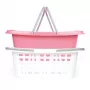 Beldray LA030450PNKFPEU7 set de dos cestas de la ropa, blanca/rosa