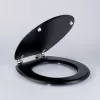 Beldray LA032355BFPEU7 Tapa de inodoro de madera, negra