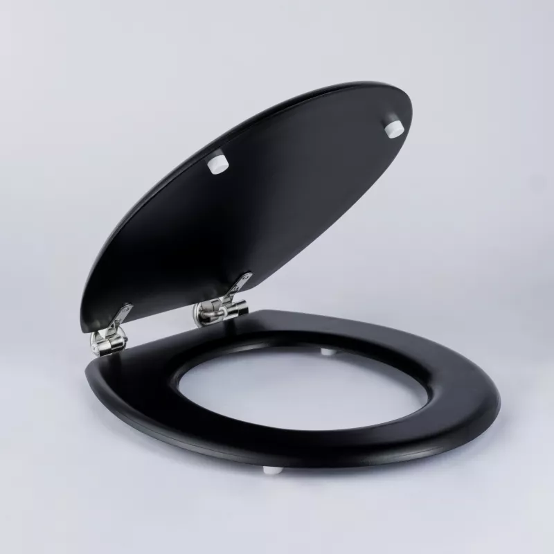 Beldray LA032355BFPEU7 Tapa de inodoro de madera, negra