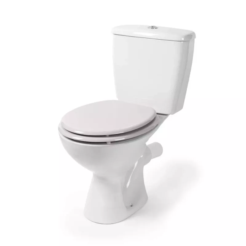 Beldray LA032355PGRY asiento de inodoro de madera, blanco - cierre suave en D con bisagras de liberación rápida
