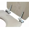 Beldray LA033710WOAKPFEU7 asiento de inodoro de madera MDF, roble blanco, Soft-Close