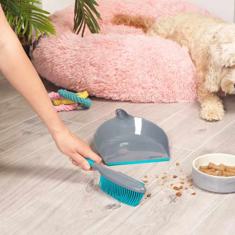 Beldray LA034191UFPEU7 set de recogedor y cepillo con cabezal de goma Anti-bac Pet Plus+